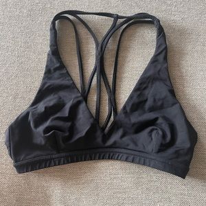 LULULEMON Strappy Black Sports Bra - size 6